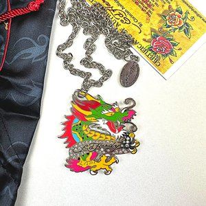 ED HARDY by Christian Audigier / VINTAGE Necklace / Dragon Necklace